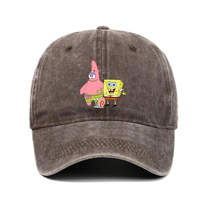 Fashion Cute SpongeBobs Baseball Cap Movie Cartoon Role Adult Men Women Sport Casual Sunshade Adjustable Anime Peaked Mesh Hat