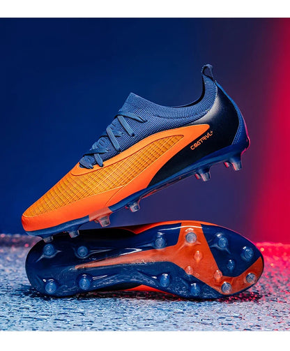 Chuteiras de futebol novas para homem, com pitons para exterior, respiráveis, adulto, antiderrapantes, calçado de futebol desportivo, pitons longos, treino, rapaz, jogo, confortáveis
