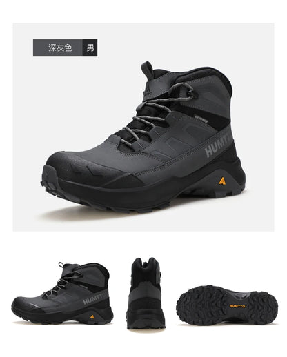 HUMTTO Hiking Shoes Men Winter Outdoor Sports Climbing Shoes Hunting Boots Warm Outdoors Ankle Travel Boots Trekking Sneakers
