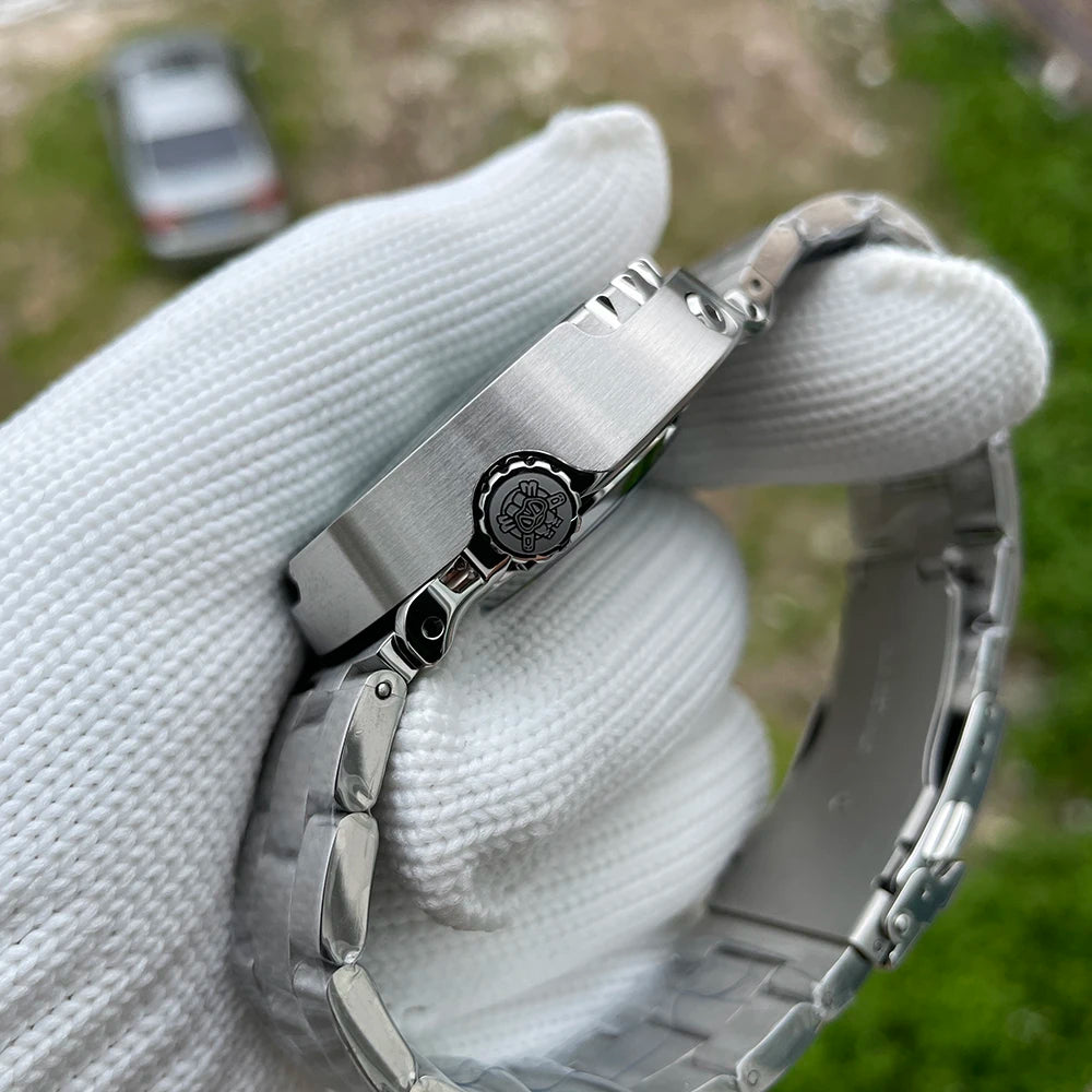 STEELDIVE SD1975W Black Dial Day and Date Function NH36 Automatic Movement 47.5mm Super Luminous 300M Waterproof Tuna Can Watch
