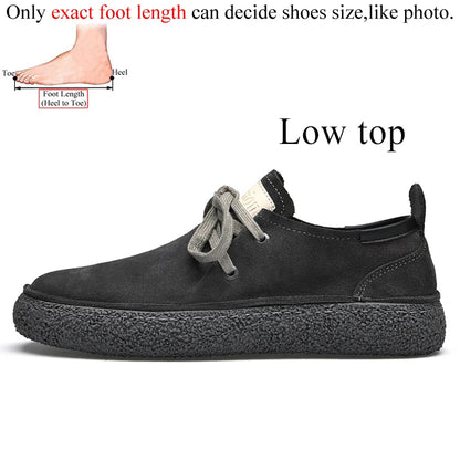 Pantofi casual din piele de căprioară pentru bărbați, de marcă de lux, din piele naturală, realizați manual, cu design antiderapant, pentru primăvară și toamnă
