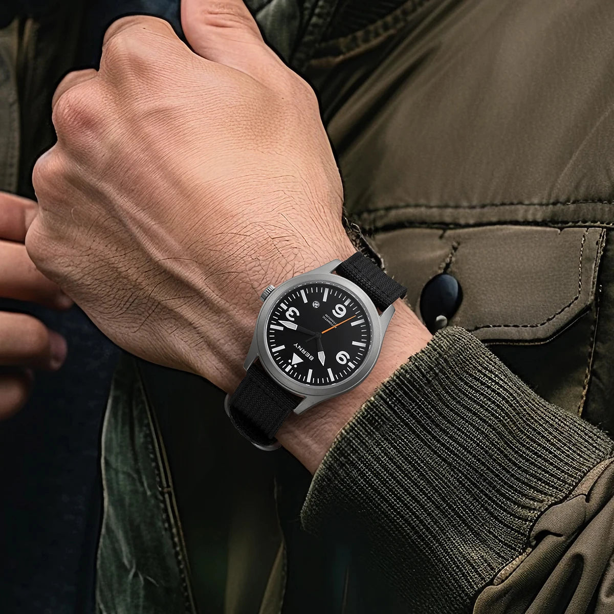 BERNY Full Titanium Automatic Watch for Men Sapphire AR Coated 10Bar Supper Luminous Men Wristwatch Sports Aviation Men Watches