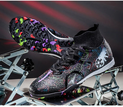 Scarpe da calcio professionali da uomo, scarpe da calcetto con tacchetti, sneakers da calcio ultraleggere per allenamento e sport all’aperto