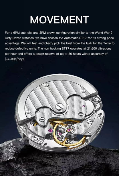 New Specht & Söhne 1908 Classic Men's Watches Mechanical Watch Genuine Leather Stainless Steel Business Wristwatch Waterproof