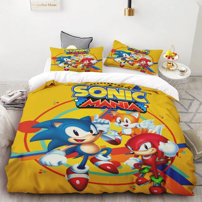 New Duvet Cover Sonic 3D Exquisite Cartoon Anime Digital Printing Bedding Set Comforter Bed Youth Home Decor Children Kids Boys
