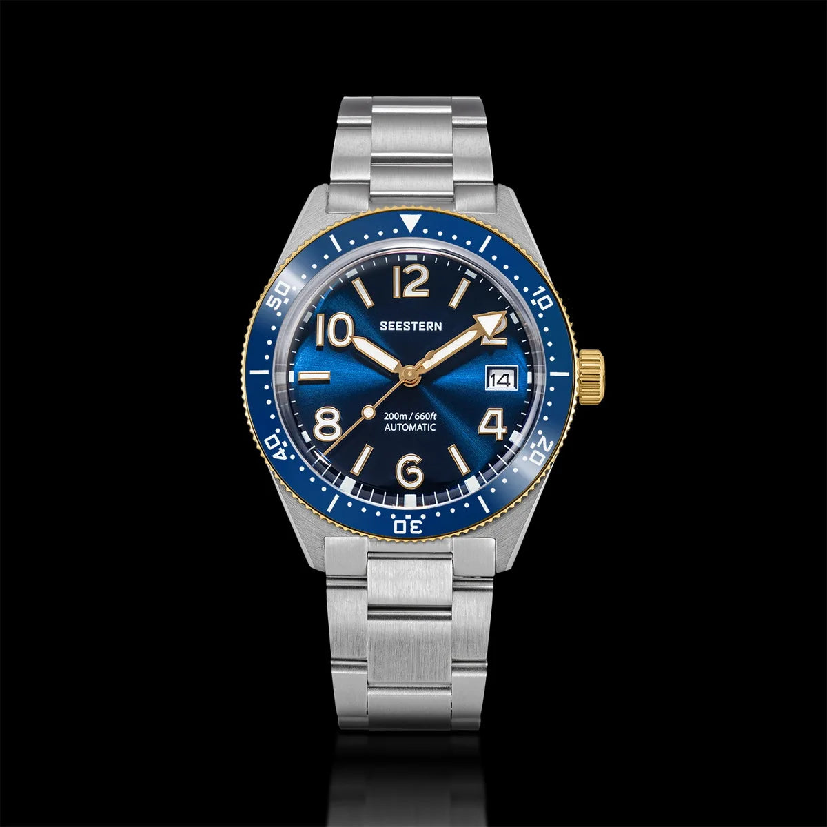 Sugess Diveing Watch of Men Automatic Mechanical Wristwatches 20ATM Waterproof Sapphire NH35A Movement BGW9 Luminous New S434-2