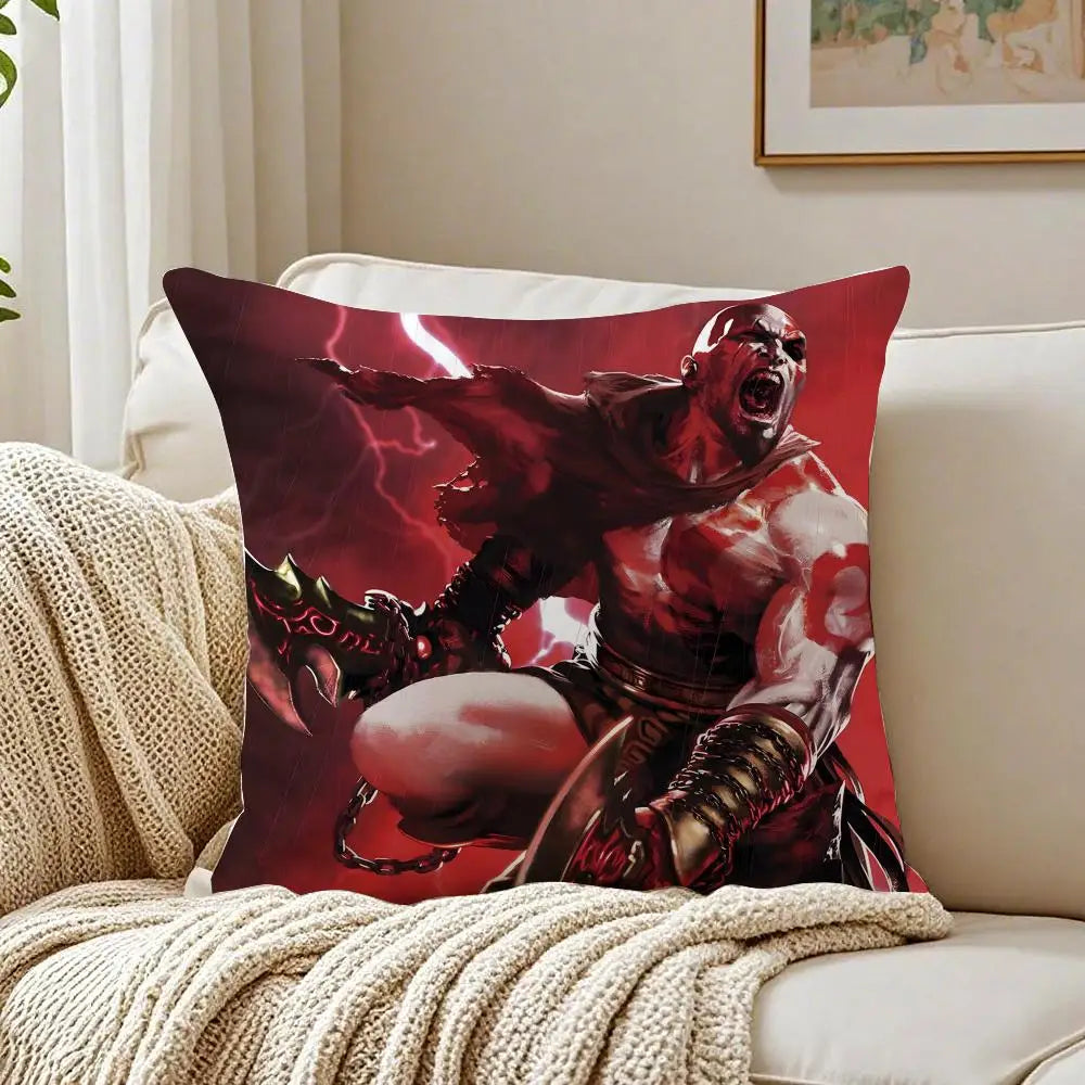 Game Mythological G-God of W-War Cushion Cover Pillowcase Anti-dustmite living Room Sofa Decor Cushion Room