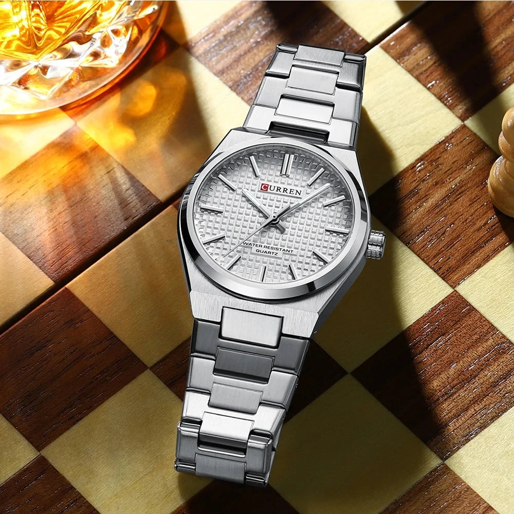 Montre pour homme CURREN 8439 – Modèle de grande marque, style luxe et professionnel, étanche, en acier inoxydable, type militaire, à mouvement quartz.