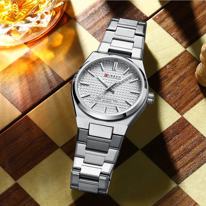 Montre pour homme CURREN 8439 – Modèle de grande marque, style luxe et professionnel, étanche, en acier inoxydable, type militaire, à mouvement quartz.