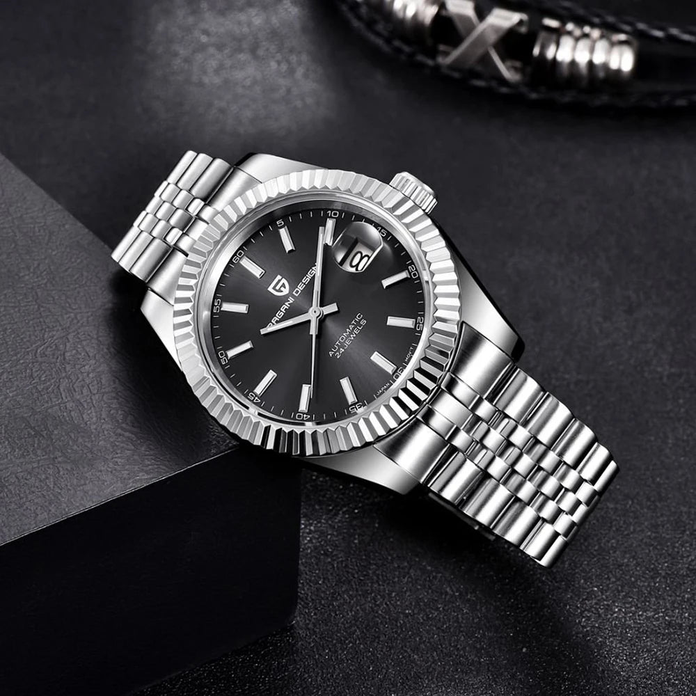 PAGANI DESIGN Men Mechanical Watch Luxury Automatic Watch Jubilee Bracelet Japan Movement 100M Waterproof Sport Wristwatch 1645