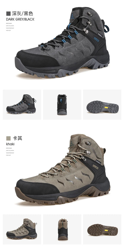 HUMTTO Hiking Shoes Men's Waterproof Hunting Boots Tactical Desert Combat Ankle Trekking Boots Male Women Warm Leather Sneakers