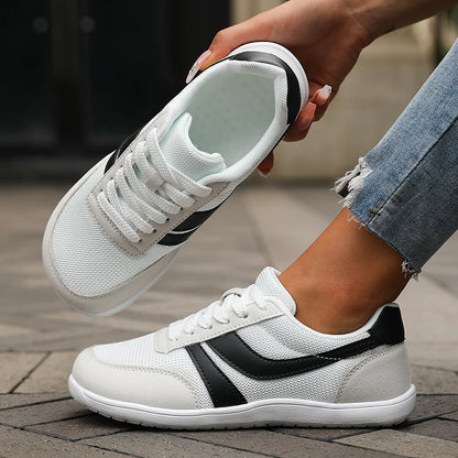 Women’s Shoes Sneakers Wide Toe Barefoot Casual Wide Last Fashionable Canvas Black Flat Board Shoes Breathable Mesh Men’s Shoes