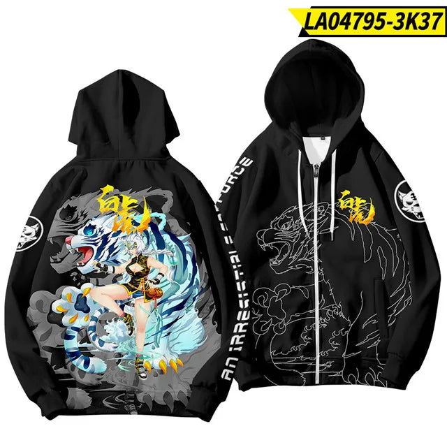 Felpe con cappuccio da uomo e bambino con stampa 3D per Capodanno cinese, grafica drago, streetwear cool, top con cappuccio