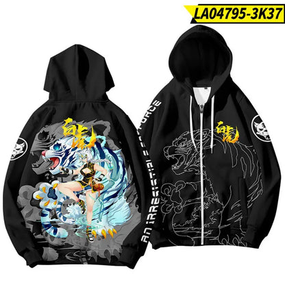 Felpe con cappuccio da uomo e bambino con stampa 3D per Capodanno cinese, grafica drago, streetwear cool, top con cappuccio
