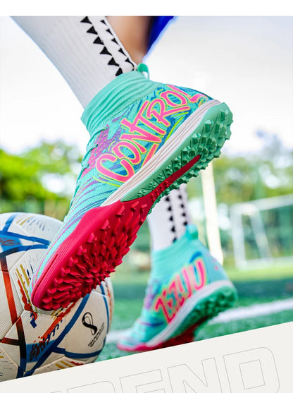 Chaussures de football originales pour hommes, baskets de sport décontractées pour enfants, chaussures de terrain en herbe unisexe pour garçons