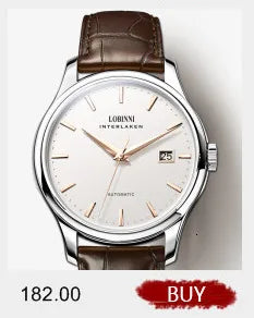 Reloj de lujo suizo LOBINNI para hombre, mecánico automático con calendario perpetuo, cristal de zafiro y multifunción L13019-8