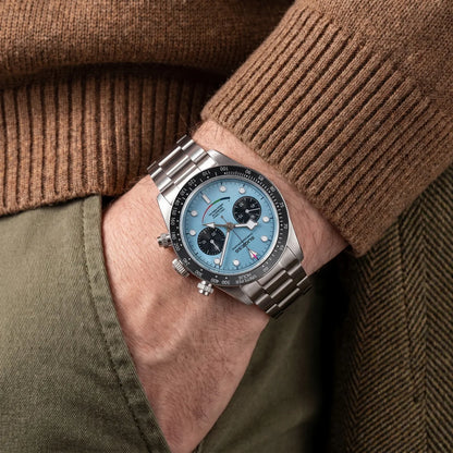 Sugess Chronograph Watch for Mens ST1907 Movement Mechanical Sapphire Crystal Wristwatches Waterproof Pilot Air Force Clock S475