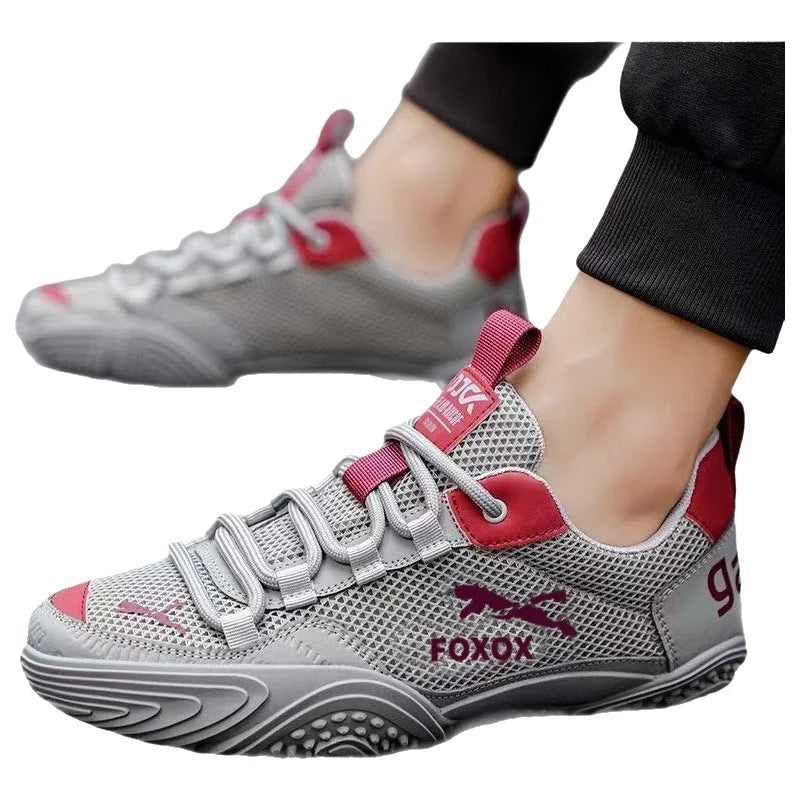 Scarpe da running da uomo traspiranti con tomaia leggera in mesh, suola morbida e confortevole, sneakers sportive casual, calzature estive di tendenza
