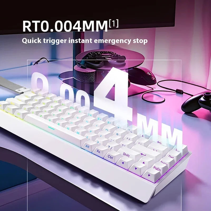 Teclado mecánico IROK Carotmas Mercury68 con interruptores magnéticos, 8K, 68 teclas, RT0.004mm, baja latencia, teclado gaming con cable personalizable para PC, ideal para regalo