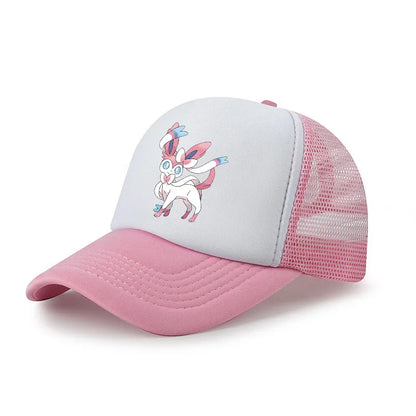 Baseball Cap Adjustable for Pokemon Hip Hop Breathable Mesh Hats Cute Cartoon Anime Outdoor Sport Shade Caps Gifts