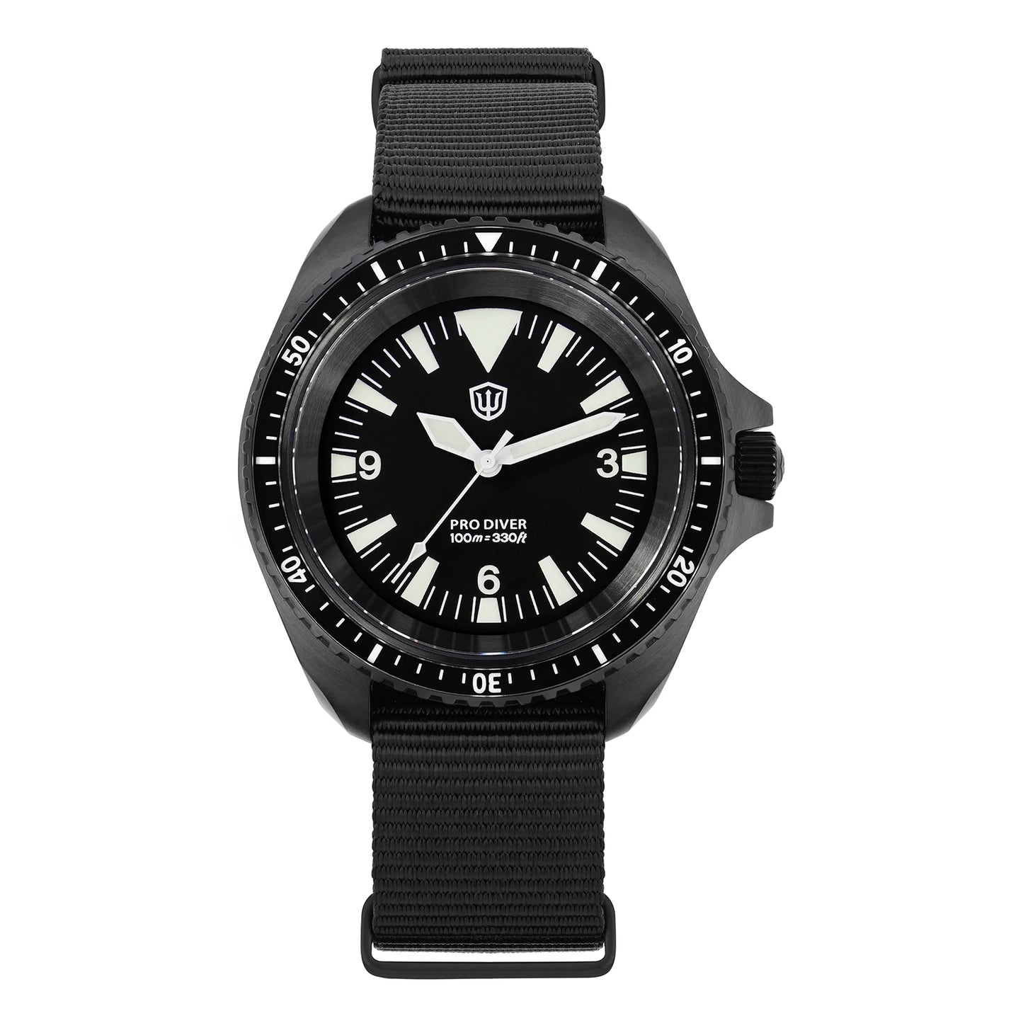 Reloj para hombre Watchdives WD1980 V3 38mm Vintage VH31 Ronda 515 con movimiento de cuarzo, segundero continuo, luminoso y cristal de zafiro