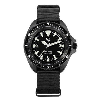 Reloj para hombre Watchdives WD1980 V3 38mm Vintage VH31 Ronda 515 con movimiento de cuarzo, segundero continuo, luminoso y cristal de zafiro