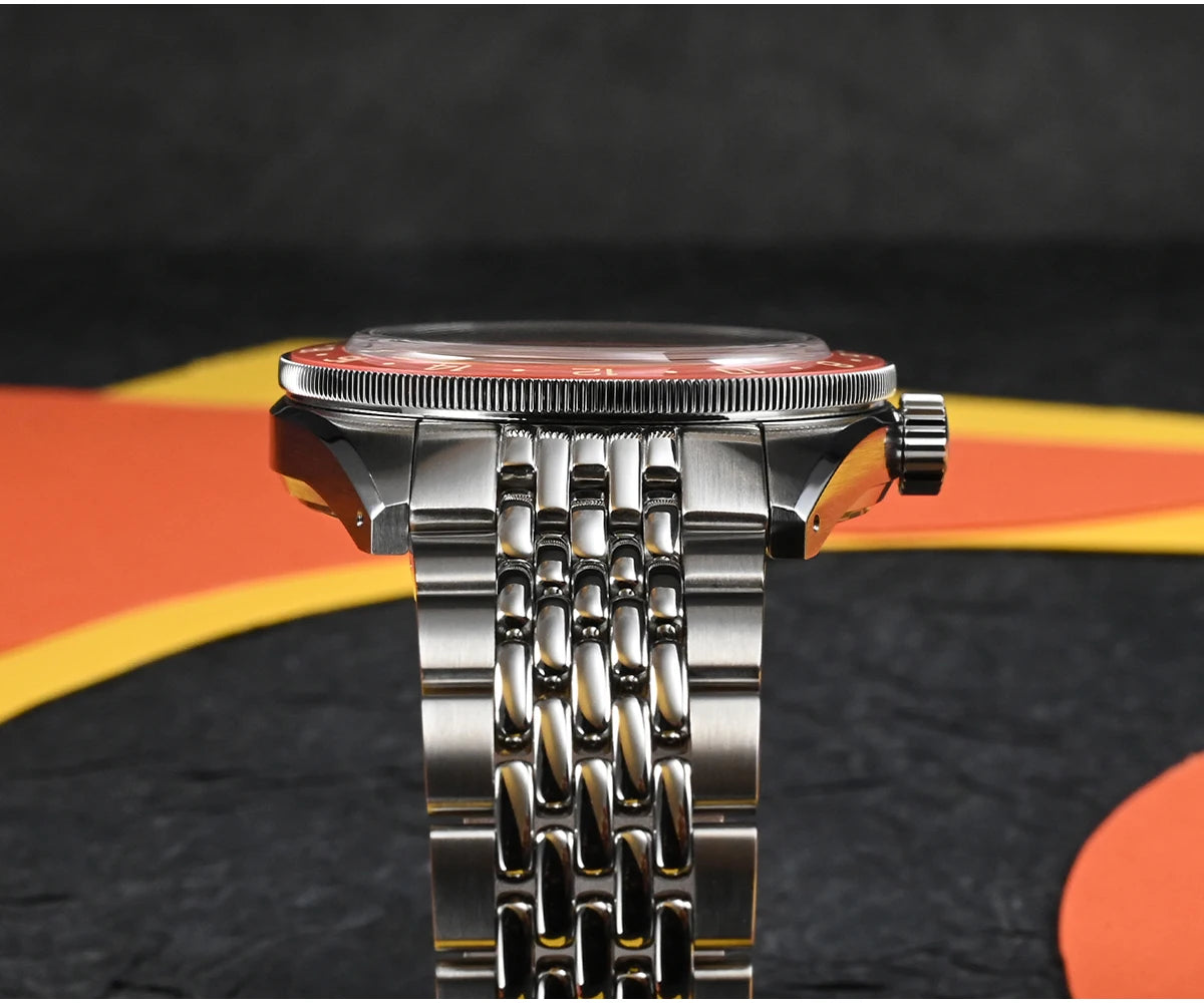 San Martin 39.5mm Limited Edition Full Lume Dial Automatic Men's Watch NH34 GMT 6H Date 10Bar Luxury Watch SN0116W