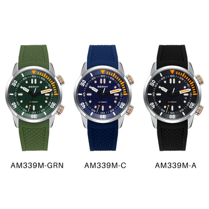BERNY Automatic Professional Diving Watch for Men Super Luminous Scratch-resistant Sapphire Lens Top Mechanical Diver Watches