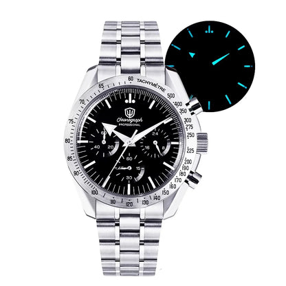 Relógio Masculino Watchdives New Wd1863 Quartz VK63 Chronograph, Safira Abaulada, Impermeável, 39Mm, Aço, Marca Premium, Luxo Business