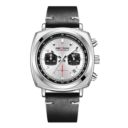 2026 New Square Watches for Men Multi-Functional Three-Eye Six-Pin Timing Waterproof Chronograph Quartz Watch Relogio Masculino