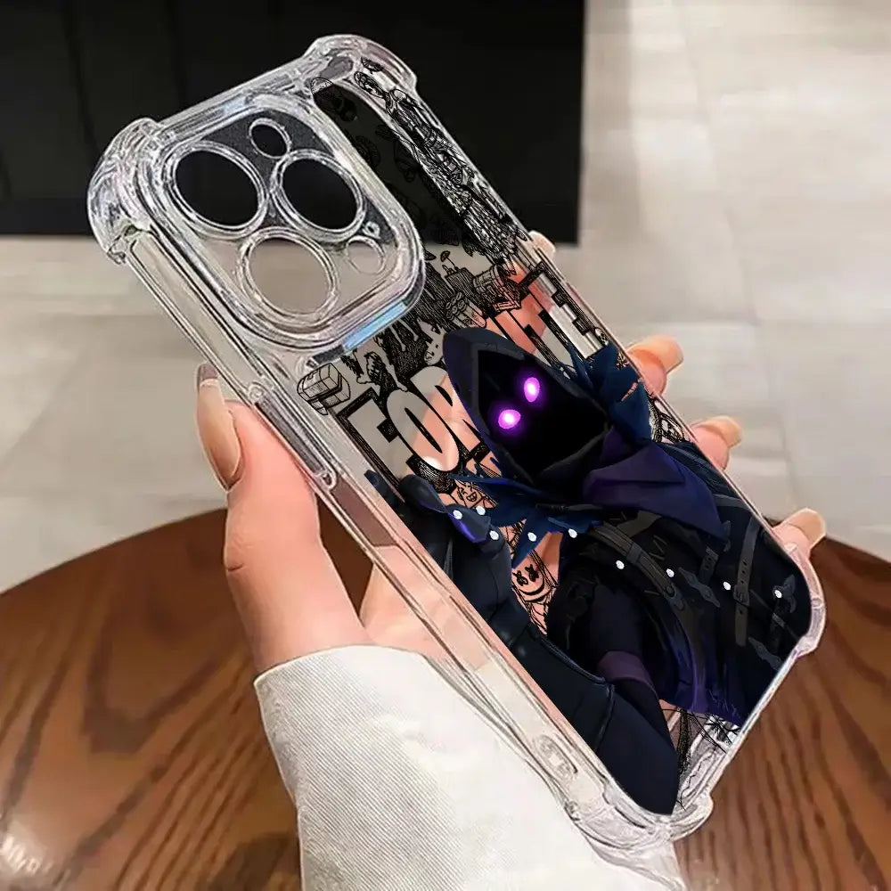Game Fortnite Phone Case For iPhone 17 16e 16 15 14 13 12 11 Mini Air Pro Max X XR XSMax 7 8 Plus Anti Fall Transparent Cover