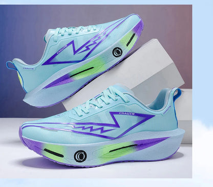 Men Running Shoes Specialty Carbon Plate Sports Marathon Breathable Lightweight Women Comfortable Nonskid Chunta Sneakers