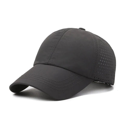 Schnelltrocknende Sonnenkappe für Damen, Outdoor-Freizeit-Sportmütze für Herren, Baseballkappe in Übergröße (60–65 cm), verstellbare Sonnenblende, Schirmmütze