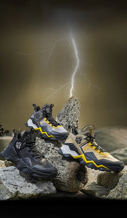 Rax Men's Waterproof Hiking Shoes Breathable Hiking Boots Outdoor Trekking Boots Sports Sneakers Tactical Shoes