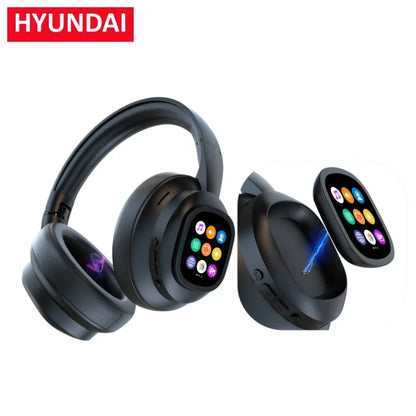 Auscultadores Bluetooth Sem Fios HYUNDAI X1PRO com Tradução por IA 6.0 – Mais de 100 Idiomas, Controlo Tátil, Ecrã LED e Cancelamento de Ruído