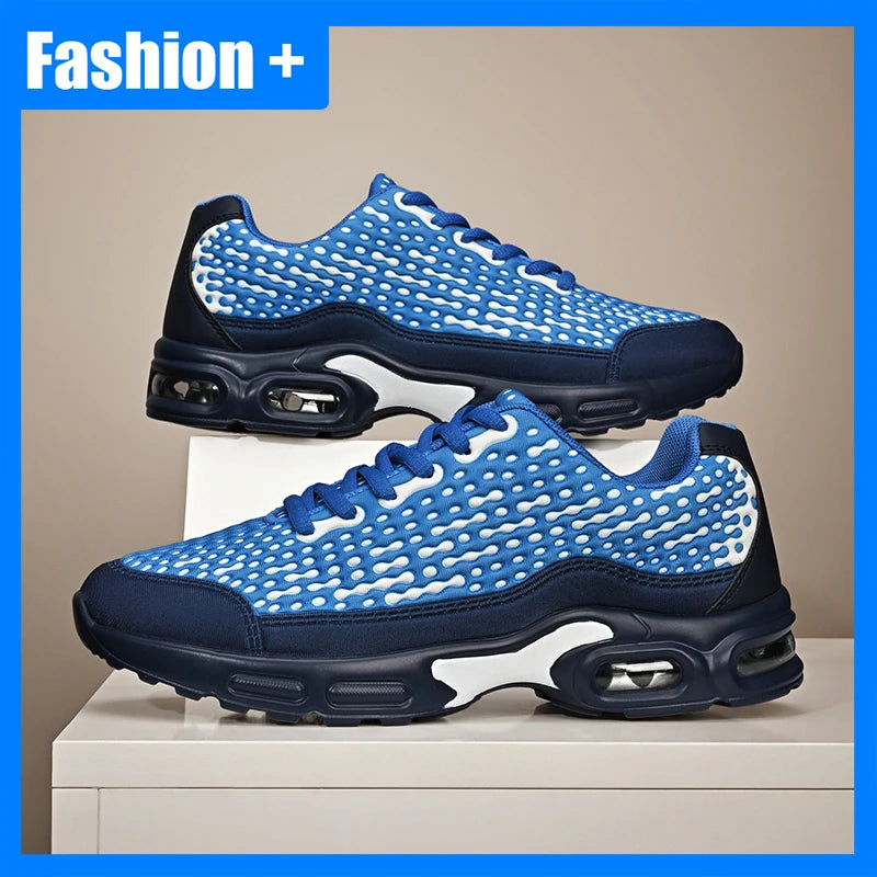 Men's Sports Shoes Lightweight Rebound Soft Sole Fashionable Mesh Breathable Youth Outdoor Running Fitness Training Shoes for Men