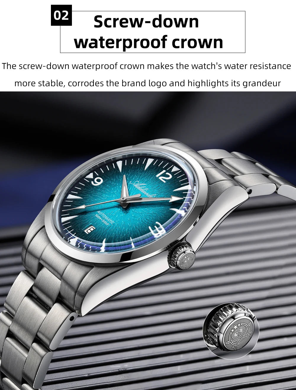 ADDIESDIVE AD2508 Man Diving Watch Luminous 100M Waterproof 316L Stainless Steel 8215 Movement Automatic Mechanical Watch reloj