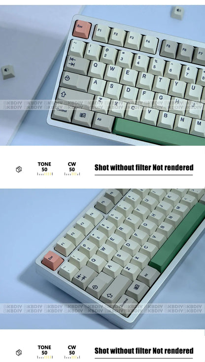 KBDiy GMK 9009 Retro Cherry Profile Keycap 134 Keys/Set For Mechanical Keyboard DIY Custom PBT DYE-SUB 61 60 Backlit ISO Keycaps