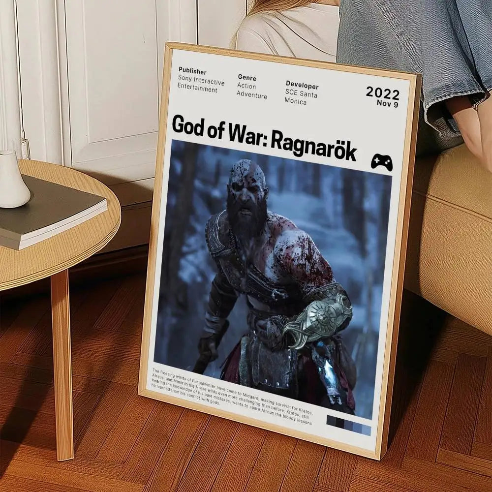 Pop Game God Of War Ragnarok Good Quality Prints And Poster Wall Art For Study Living Room Decor Unique Home Decoration Picture