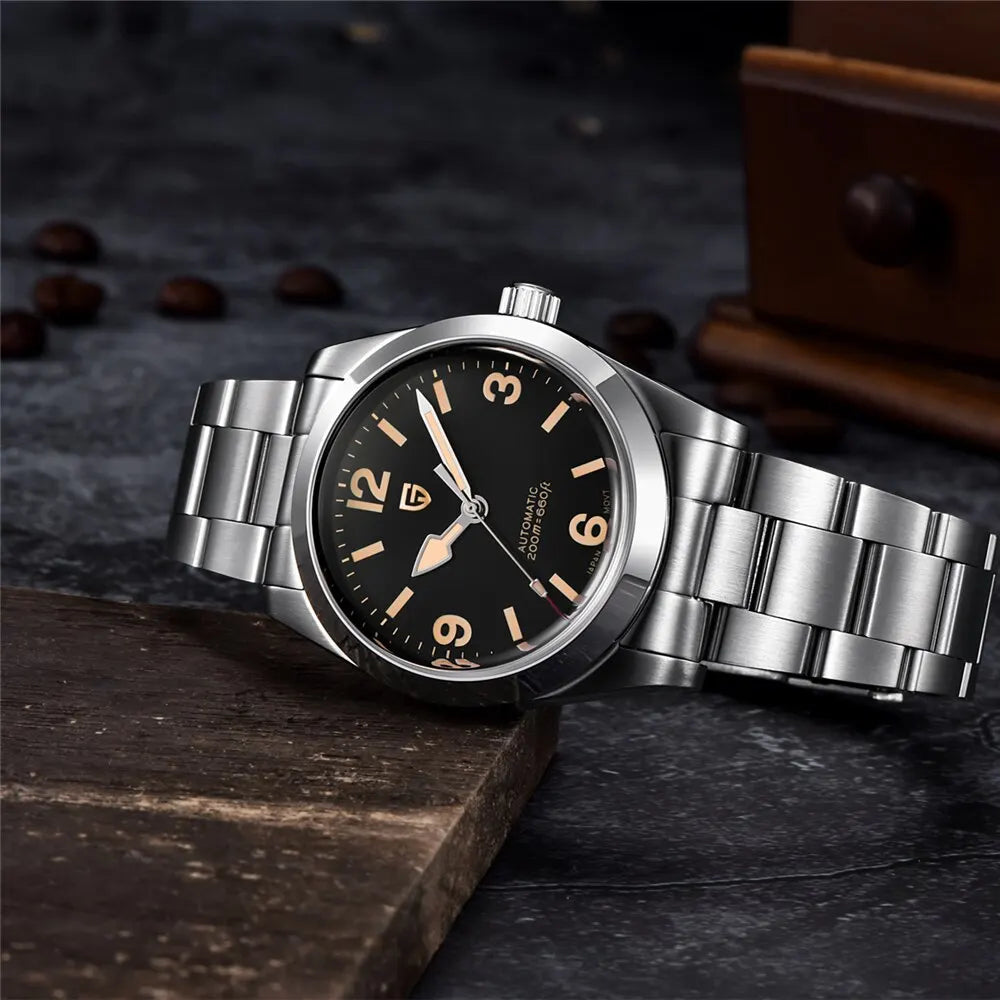 PAGANI DESIGN 2026 New 36MM Men Automatic Mechanical Watches Sapphire Stainless Steel AR Coating 20Bar Clock Watch for