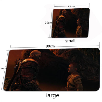 God of War Ragnarok Mouse Pad XXL Mouse Mat Gamer 100X50CM Gaming Accessories Mousepad  Large Keyboard DeskMats Pad for Computer