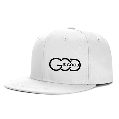Unisex adjustable baseball cap street flat brim hat printed GOD IS GOOD casual headwear men and women fashion breathable outdoor