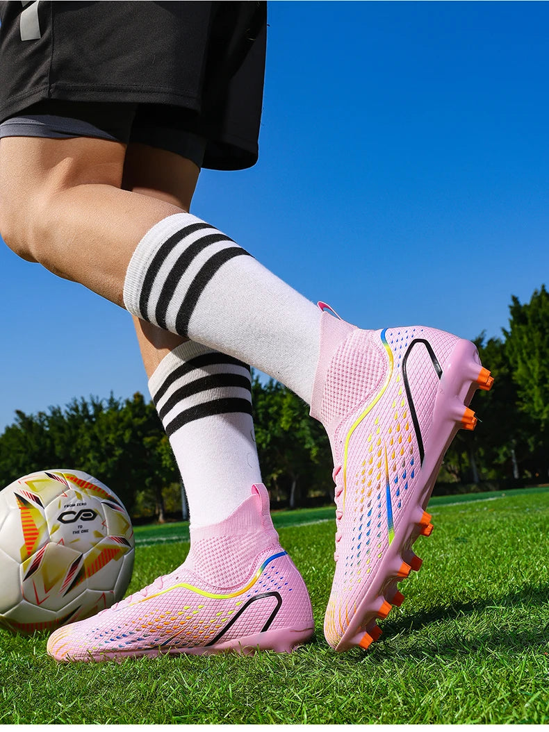 New Men's Soccer Shoes Professional Football Boots Turf Futsal Match Grass Unisex Outdoor Training Soccer Cleats Non-Slip Breathable