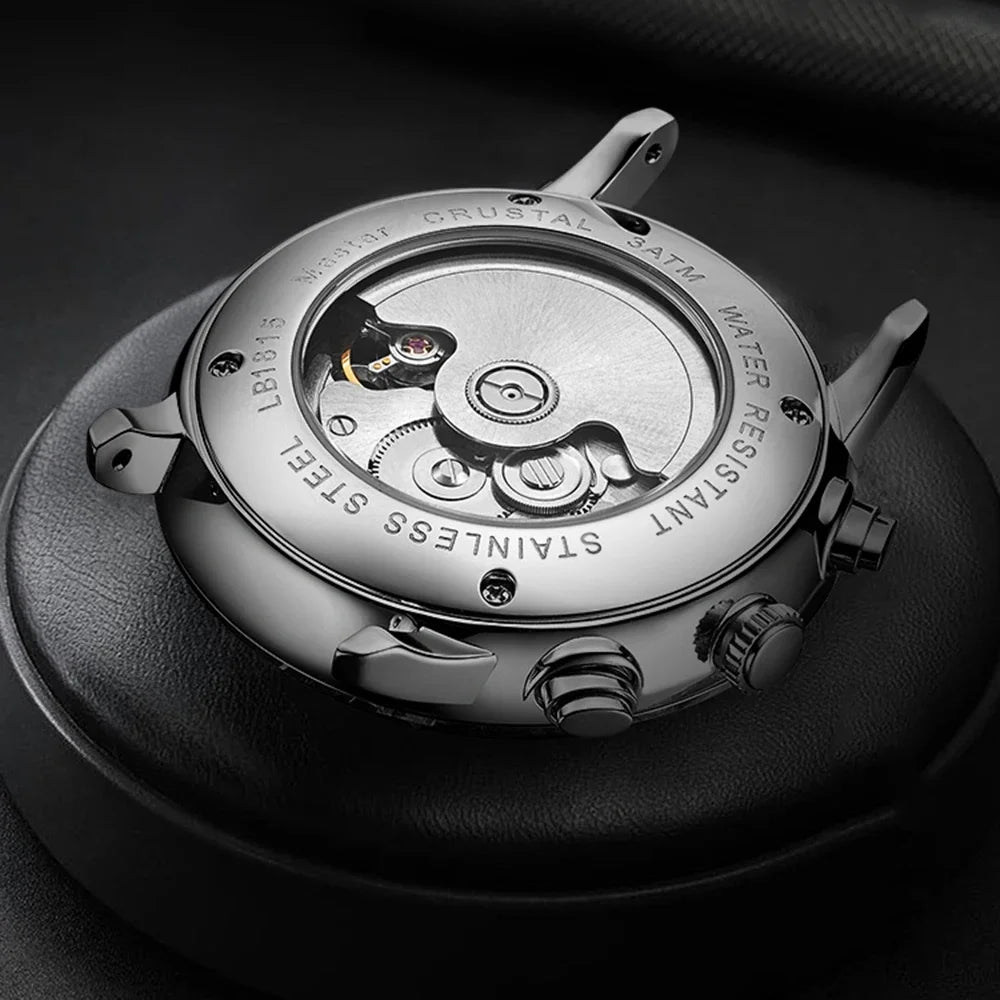 Reloj de lujo para hombre, automático mecánico, de cuerda automática, para negocios, de acero inoxidable, luminoso, 2020