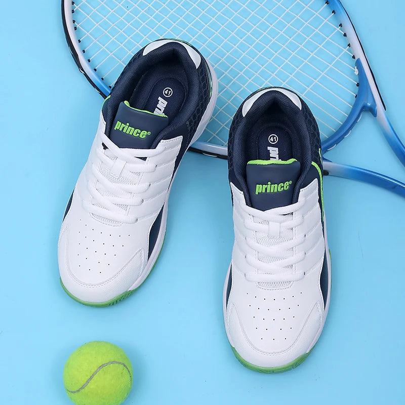 Professional Men Women Leather Badminton Shoes Couple Anti-Slip Training Sneakers Lightweight Tennis Shoes Volleyball Sport Shoes