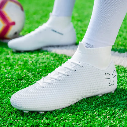 New Unisex Long Spike Football Boots Men Broken Nail Soccer Shoes AG/TF Training Soccer Cleats Sneakers Non-Slip Ankle Zapatos