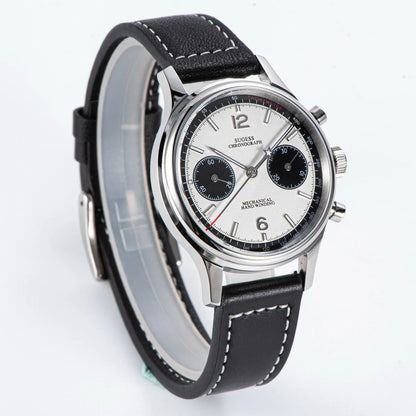 Sugess 1963 Pilot Watch Men Mechanical Chronograph Panda Wristwatch Air Force Sapphire Waterproof for Seagull Movement ST1901 v3
