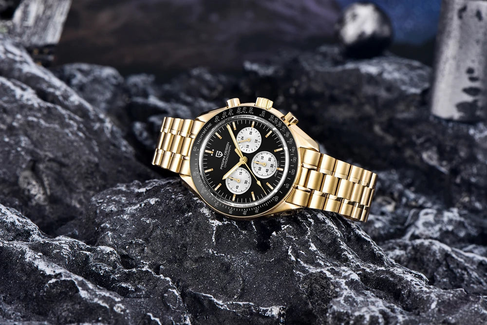 Hodinky PAGANI DESIGN Moon – luxusní quartzový chronograf pro muže, sportovní styl, safírové sklo s antireflexní úpravou, luminiscenční displej