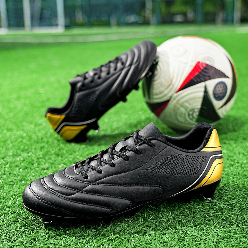 Chaussures de football pour hommes, crampons de football à tige haute pour terrain dur FG AG TF, entraînement professionnel, baskets légères pour l'extérieur, pointures 39-45