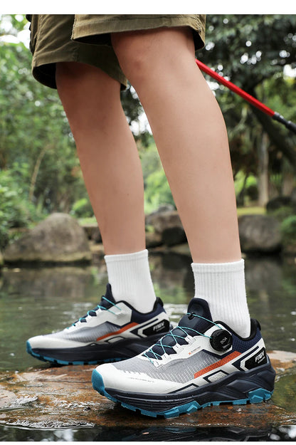 Scarpe da running da uomo primavera/estate, scarpe da trekking outdoor resistenti all’usura con chiusura BOA, stile sportivo e casual traspirante